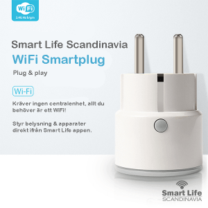 Smart Life Scandinavia WiFi Smartplug – plug & play smart eluttag